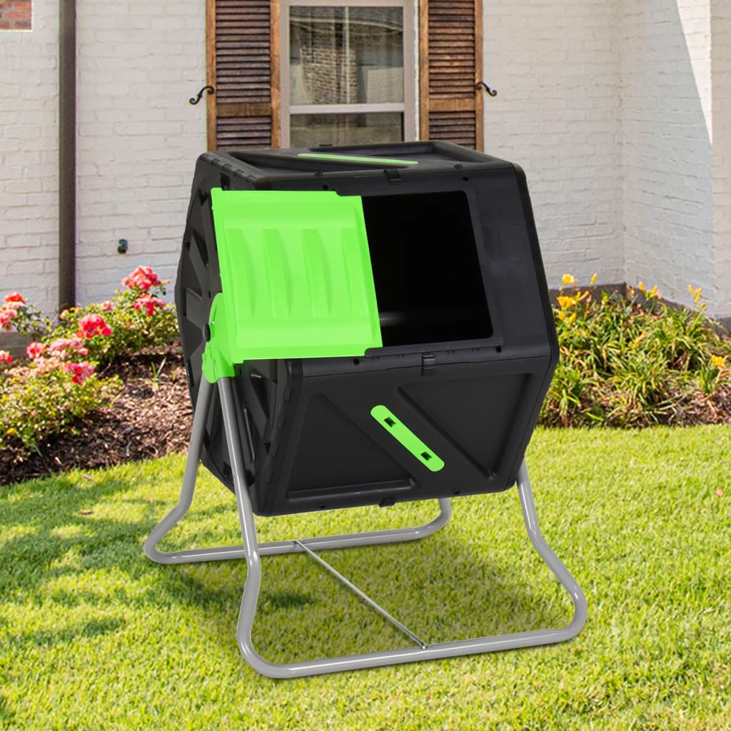 Tambour de compostage Vidaxl 105 l 60x58x74 cm polypropène