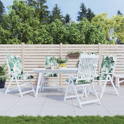 Coussins de chaise vidaxl 4 st dossier haut 120x50x7 cm motif de feuille de tissu - afbeelding 1