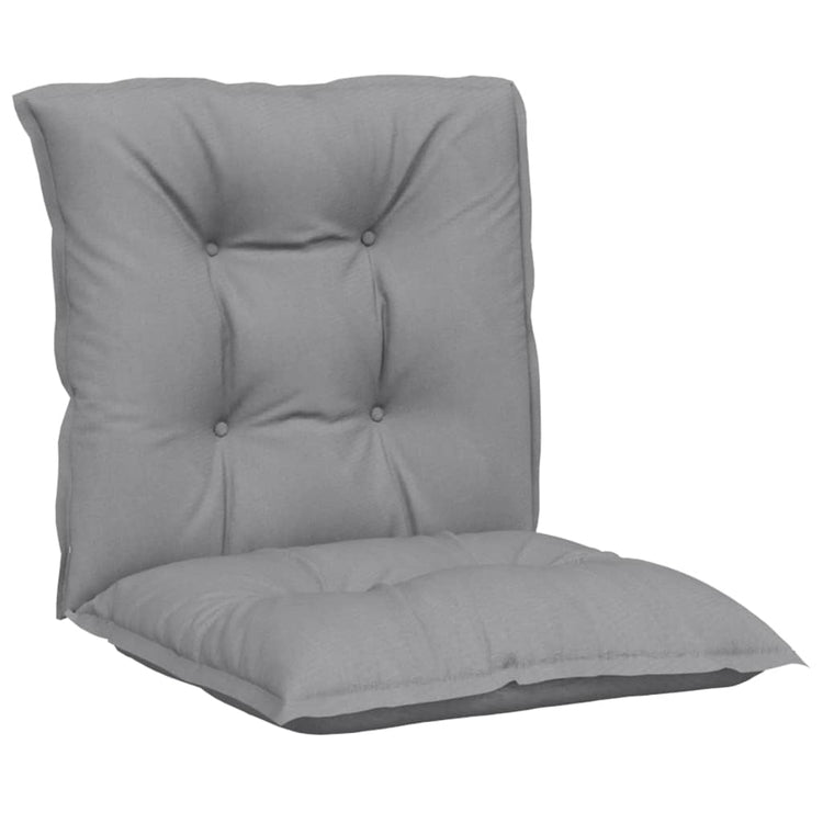 VidaXL coussins de chaise de jardin 6 pcs dossier bas 100x50x7 cm tissu gris