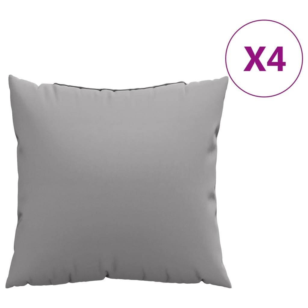 Coussins de canapé vidaxl 4 st 40x40 cm tissu gris