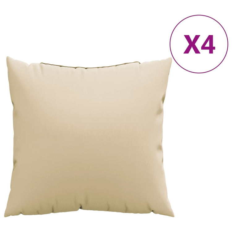 Coussins de la banque vidaxl 4 ST 40x40 cm en tissu beige