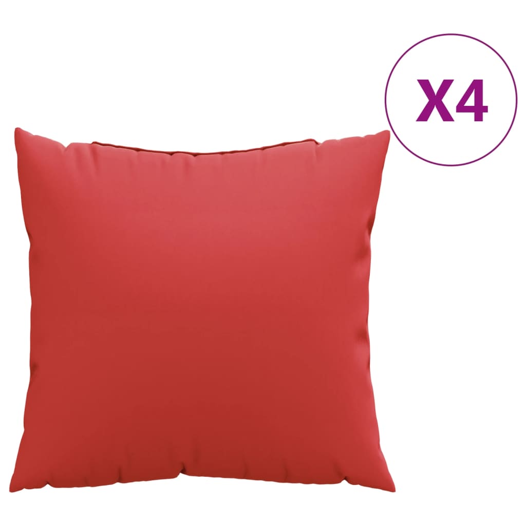 Coussins de canapé vidaxl 4 pcs 40x40 cm Red