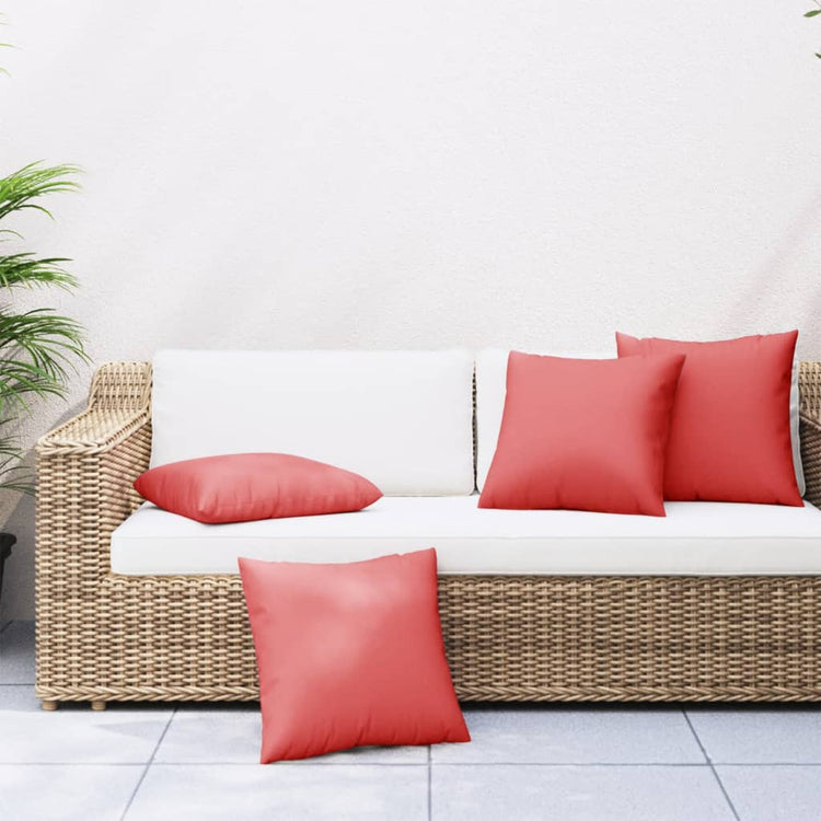 Coussins de canapé vidaxl 4 pcs 40x40 cm Red