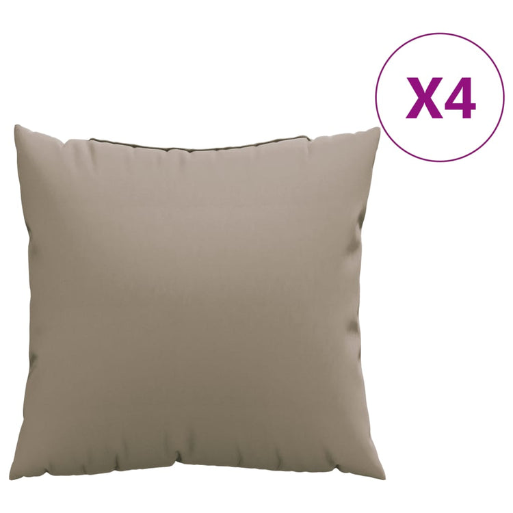 Coussins de canapé vidaxl 4 pcs 40x40 cm tissu taupe