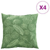 Vidaxx coussins d'écartement feuille 4 pcs motif feuille 40 x 40 cm tissu polyester