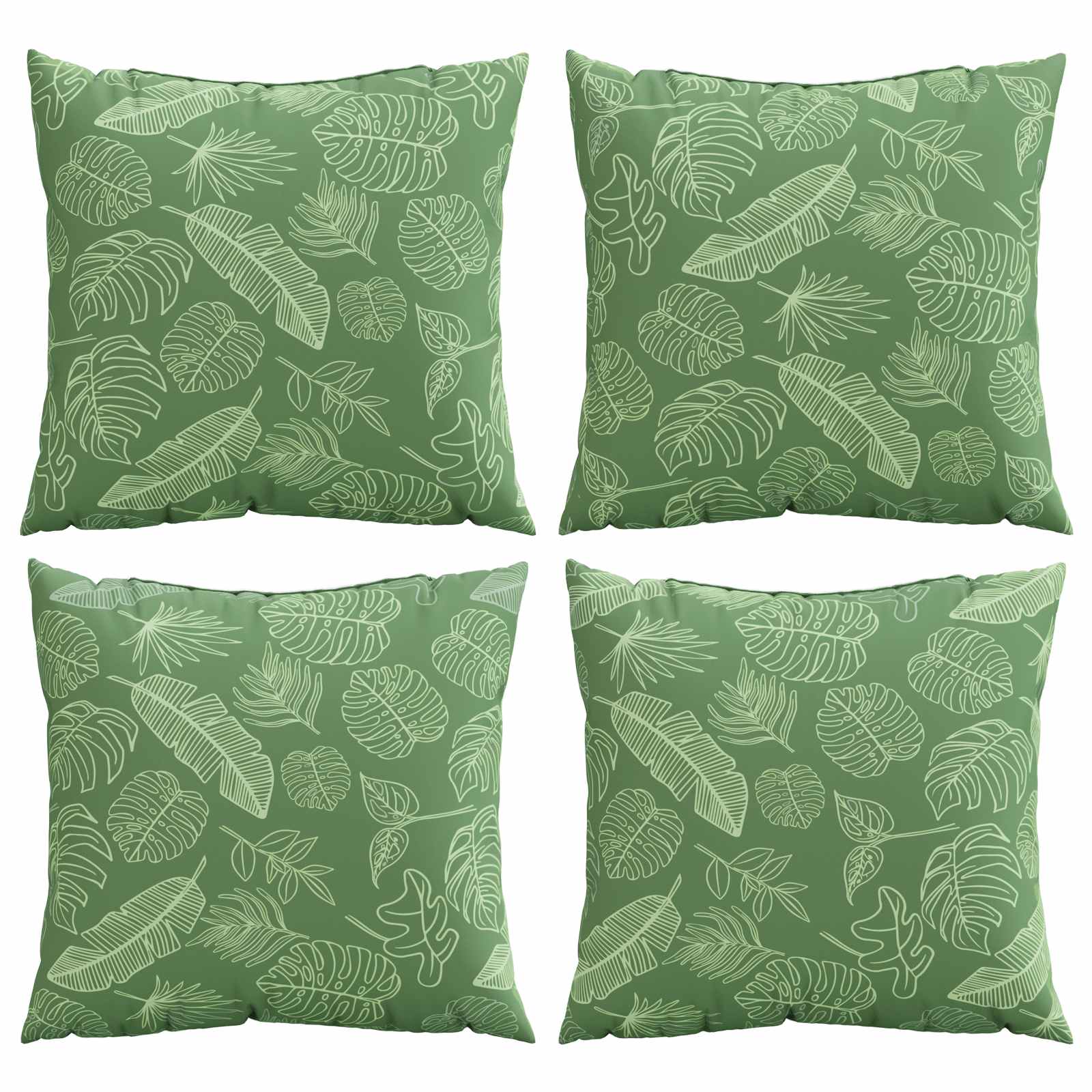Vidaxx coussins d'écartement feuille 4 pcs motif feuille 40 x 40 cm tissu polyester