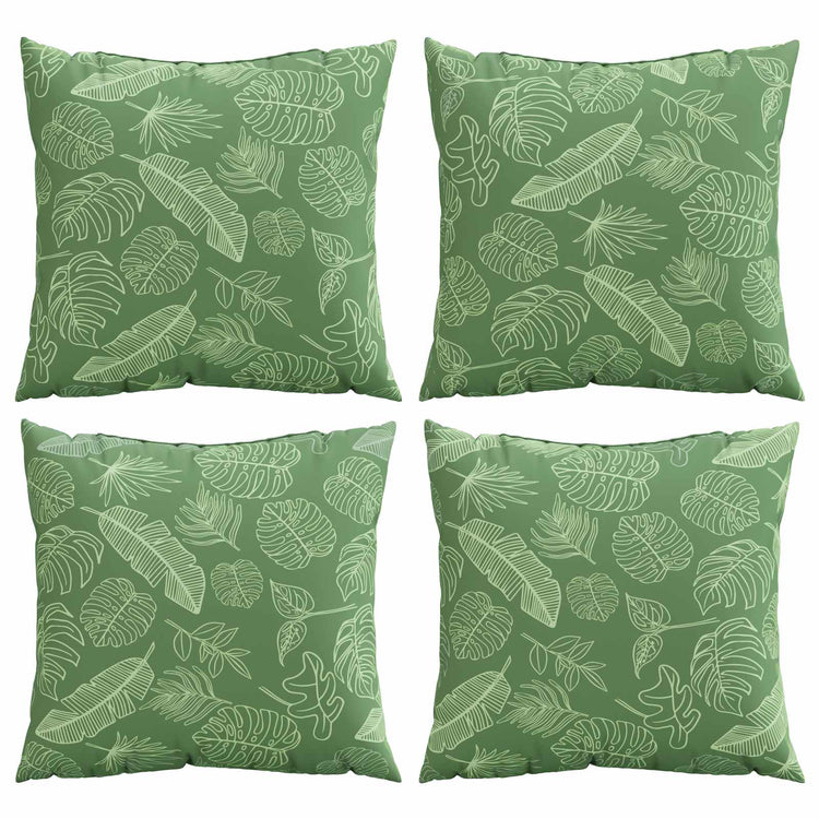 Vidaxx coussins d'écartement feuille 4 pcs motif feuille 40 x 40 cm tissu polyester