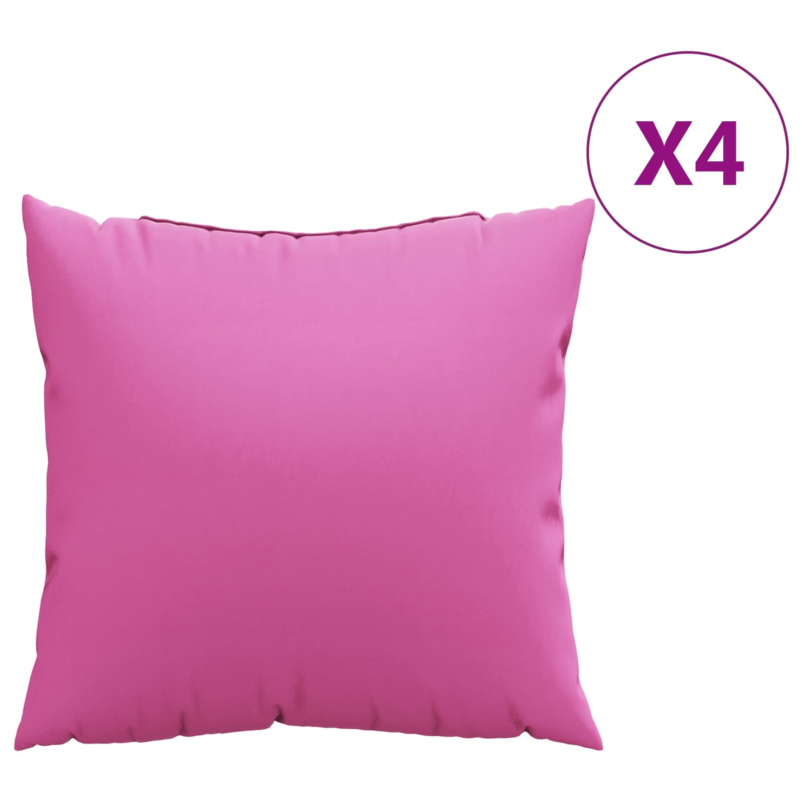 Vidaxl coussins unis 4 pcs rose 40 x 40 cm tissu polyester