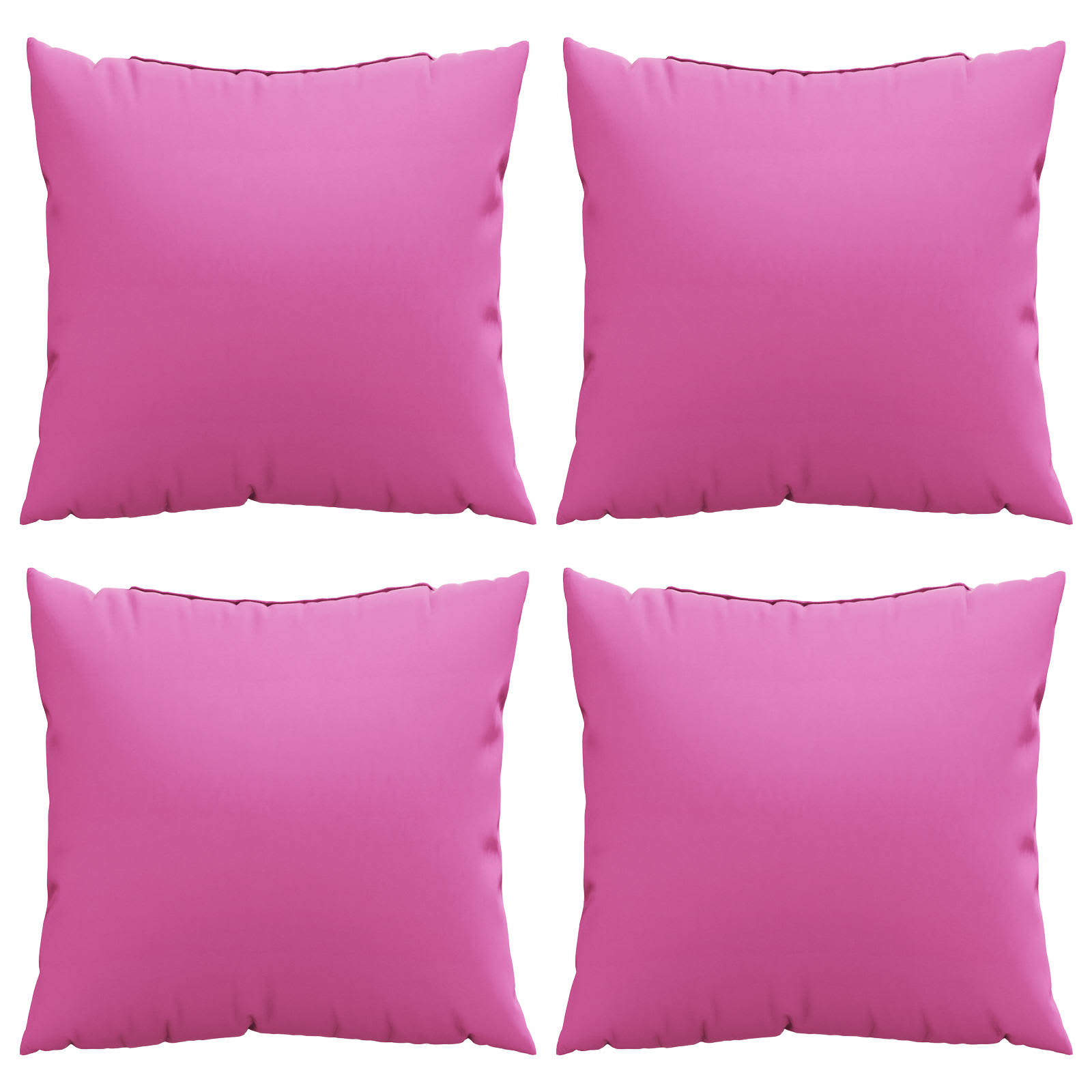 Vidaxl coussins unis 4 pcs rose 40 x 40 cm tissu polyester
