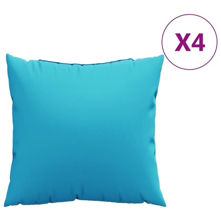Vidaxx coussins unis 4 pcs turquoise 40 x 40 cm tissu polyester