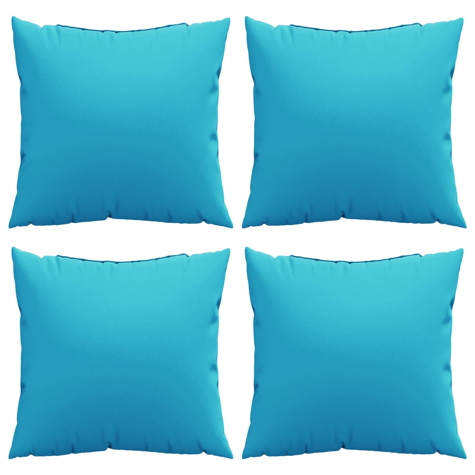 Vidaxx coussins unis 4 pcs turquoise 40 x 40 cm tissu polyester