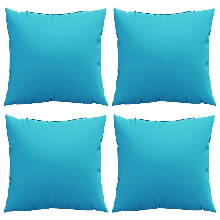 Vidaxx coussins unis 4 pcs turquoise 40 x 40 cm tissu polyester