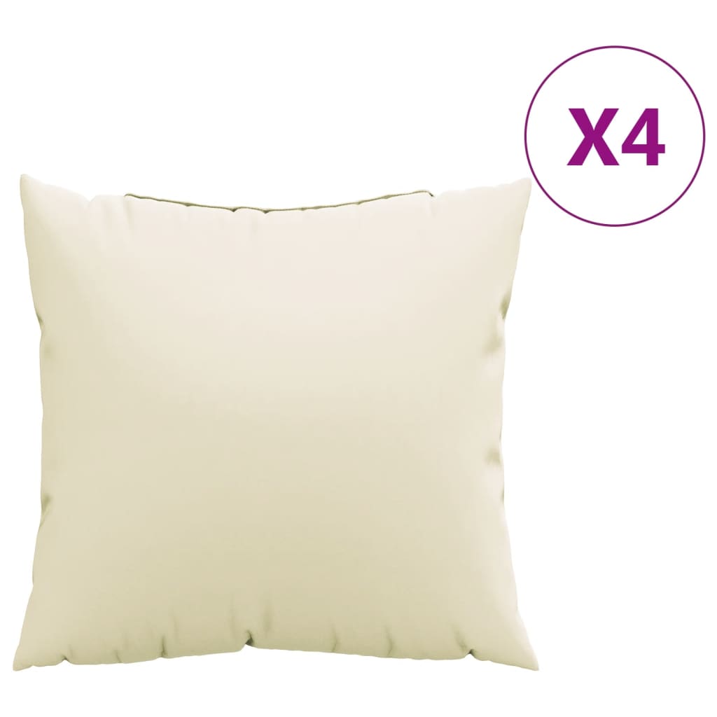 Coussins de banque Vidaxl 4 ST 50x50 cm CRÈME COLORED
