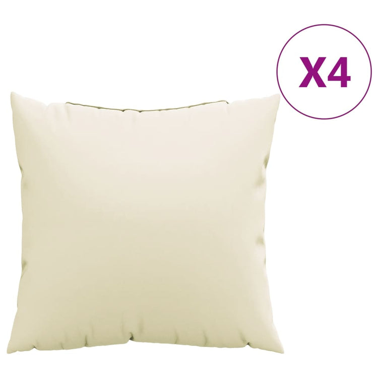 Coussins de banque Vidaxl 4 ST 50x50 cm CRÈME COLORED