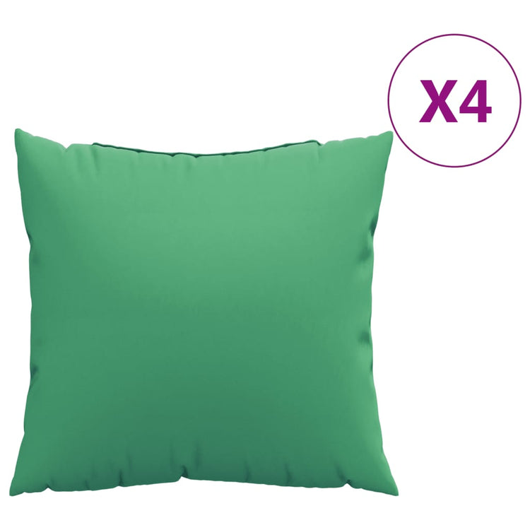 Coussins de canapé vidaxl 4 ST 50x50 cm Tissu vert