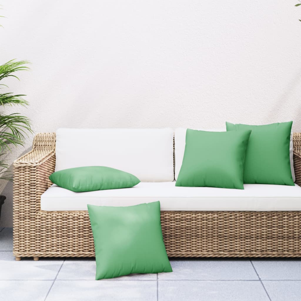 Coussins de canapé vidaxl 4 ST 50x50 cm Tissu vert