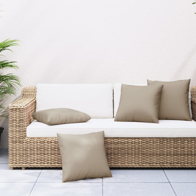 Coussins de canapé vidaxl 4 st 50x50 cm tissu taupe