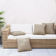 Coussins de canapé vidaxl 4 st 50x50 cm tissu taupe