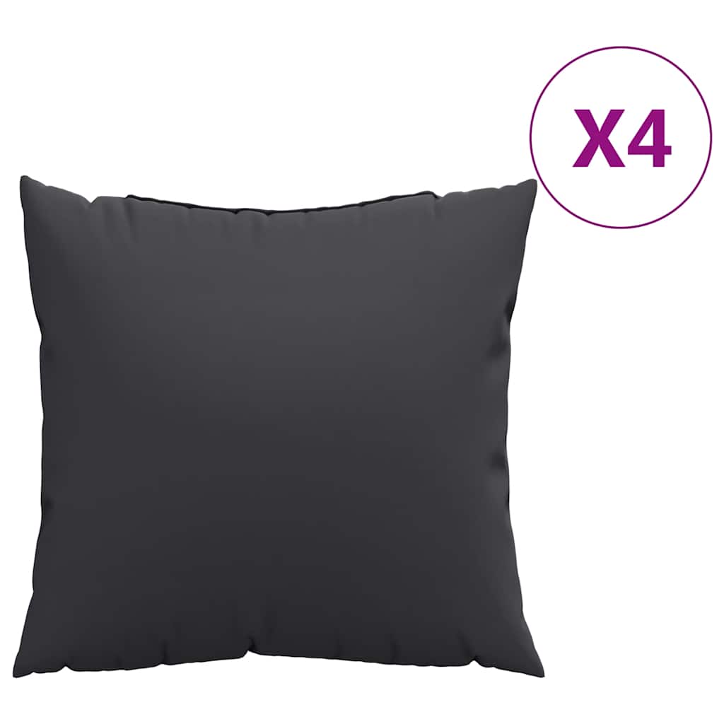 Vidaxx coussins de canapé 4 pcs 60x60 cm tissu noir