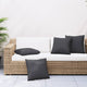 Vidaxx coussins de canapé 4 pcs 60x60 cm tissu noir