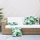 VidaXL coussins de canapé 4 pcs motif feuille 60x60 cm tissu