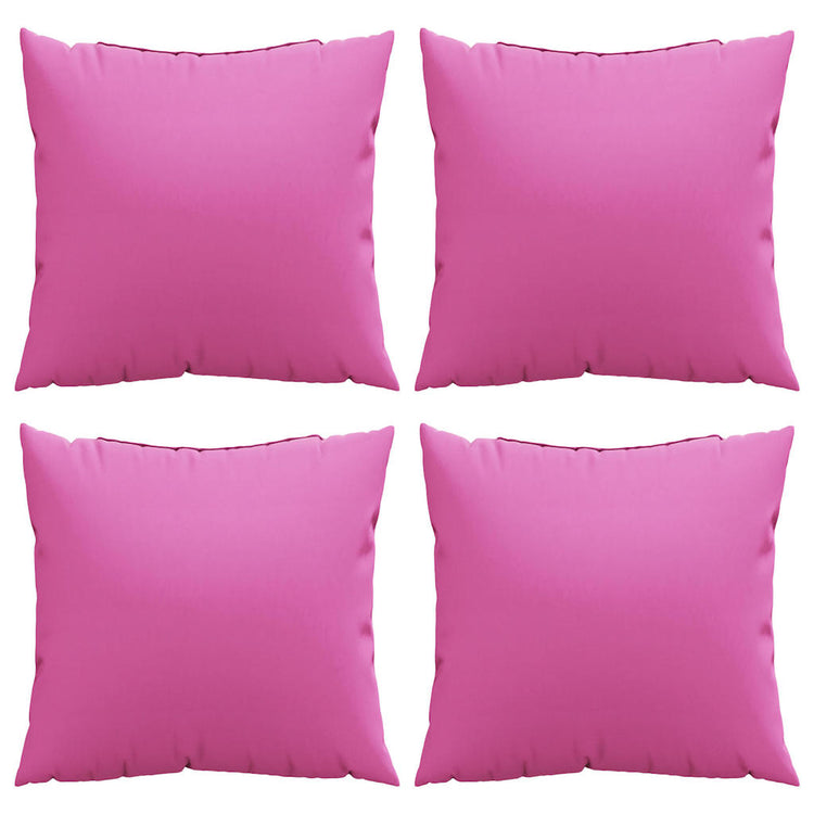 Vidaxl coussins unis 4 pcs rose 60 x 60 cm tissu polyester
