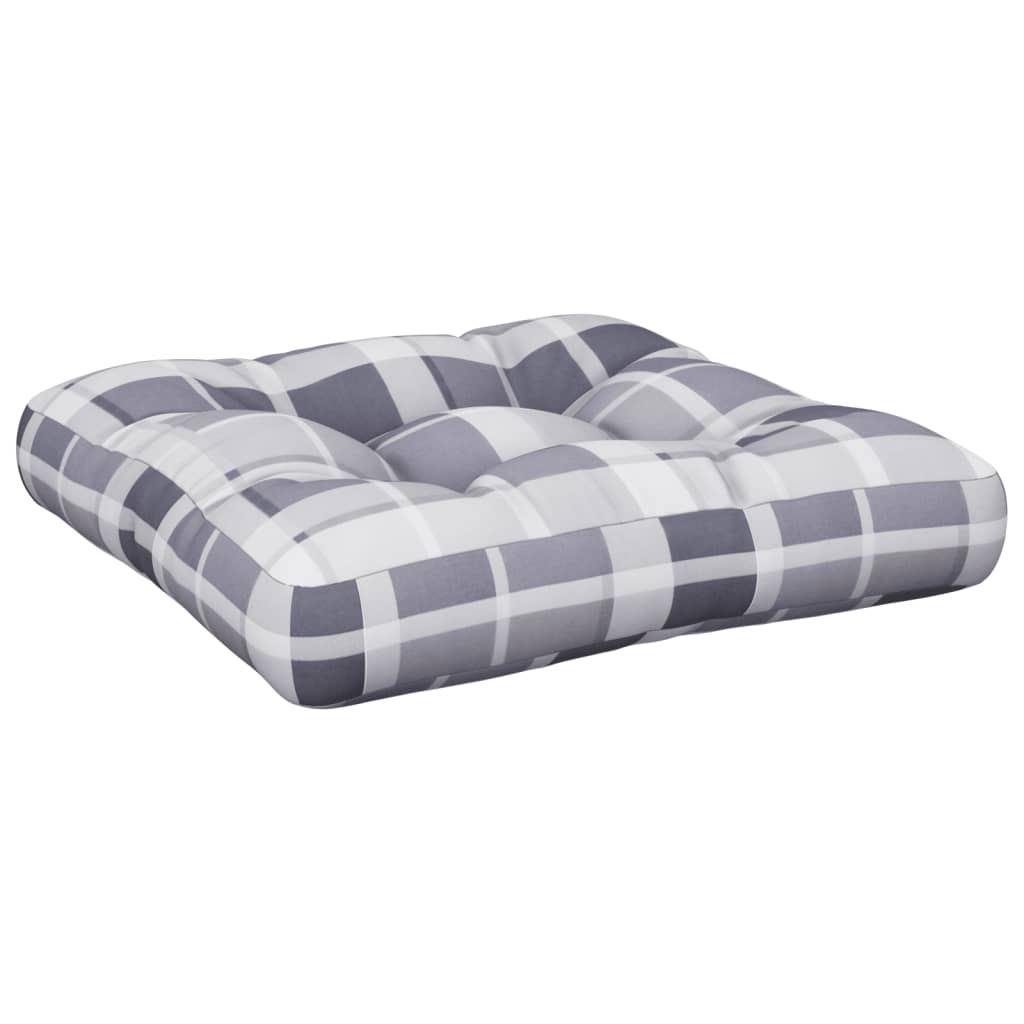 Coussin de palette vidaxl 50x50x12 cm tissu motif diamant gris