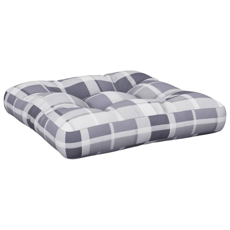 Coussin de palette vidaxl 50x50x12 cm tissu motif diamant gris