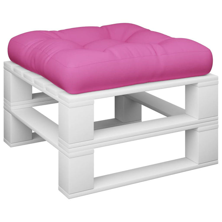 Coussin de palette vidaxl 50x50x12 cm tissu rose