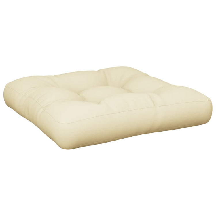 Coussin de palette Vidaxl 60x60x12 cm Crème en tissu -colore