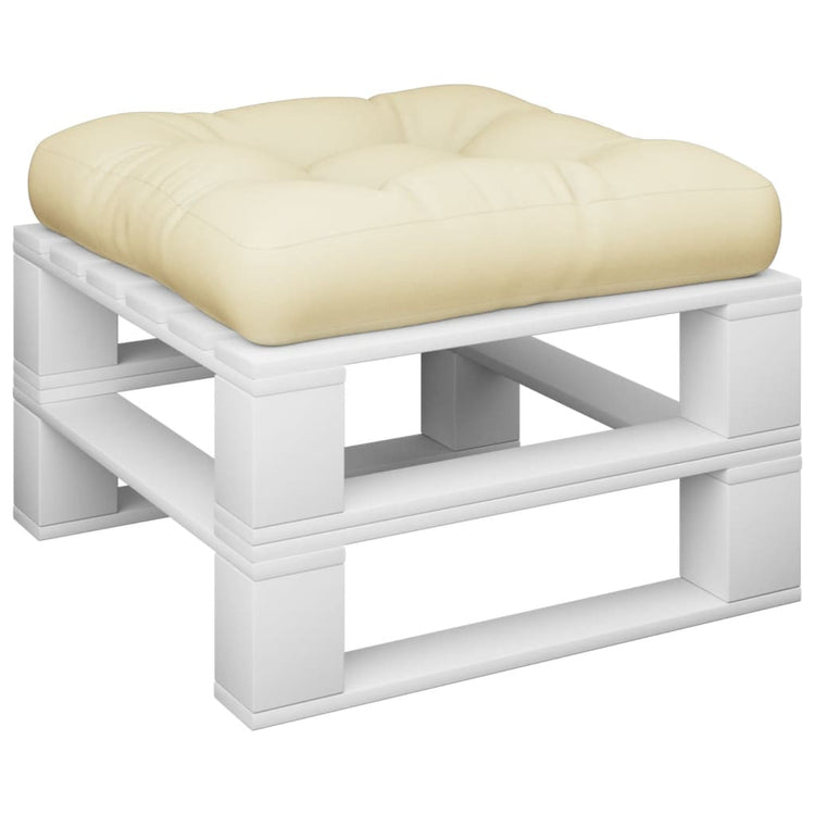 Coussin de palette Vidaxl 60x60x12 cm Crème en tissu -colore