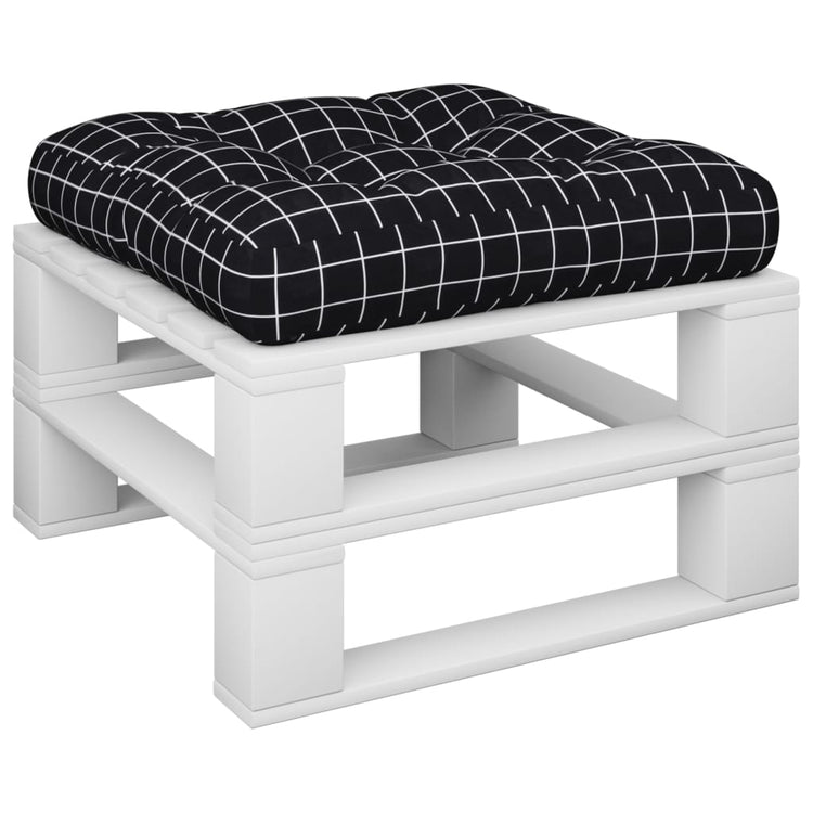 Vidaxl Pallet Cushion Diamond Pattern 60x60x12 cm Tissu noir