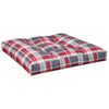 Coussin de palette vidaxl 70x70x12 cm motif de diamant de diamant rouge