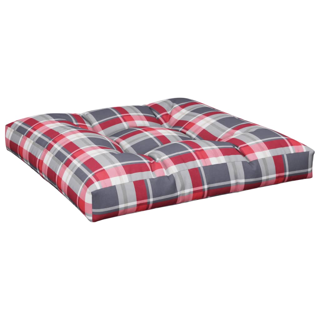 Coussin de palette vidaxl 70x70x12 cm motif de diamant de diamant rouge