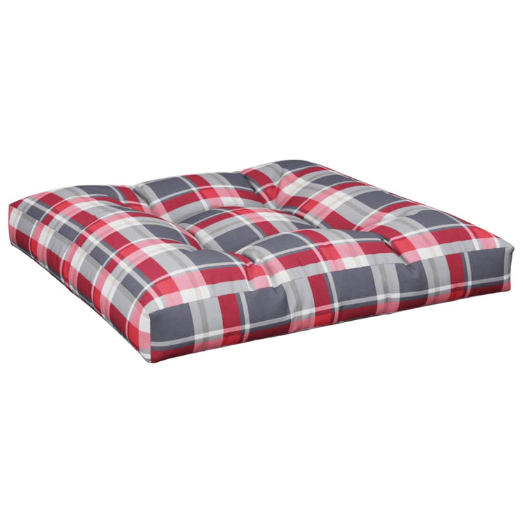 Coussin de palette vidaxl 70x70x12 cm motif de diamant de diamant rouge