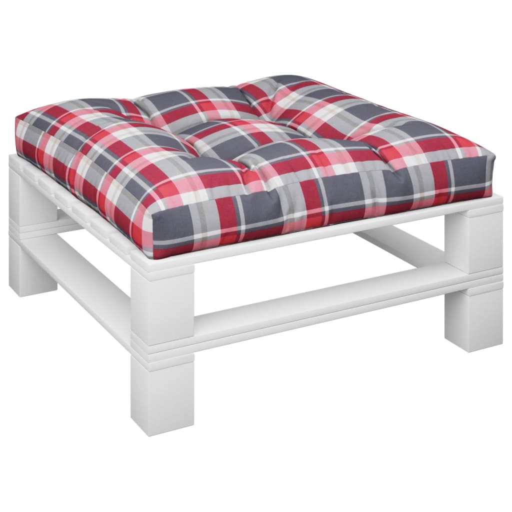 Coussin de palette vidaxl 70x70x12 cm motif de diamant de diamant rouge