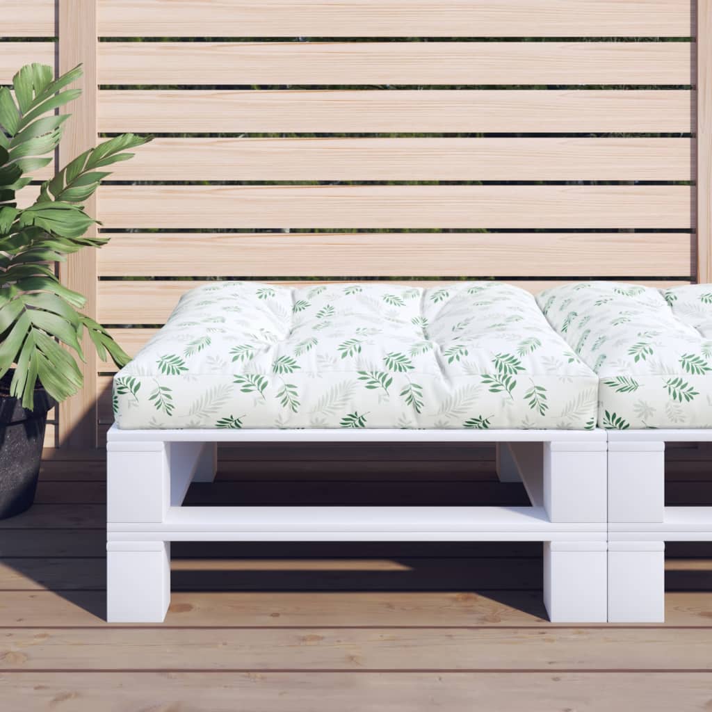Modèle de feuille de coussin de palette Vidaxl 70x70x12 cm tissu