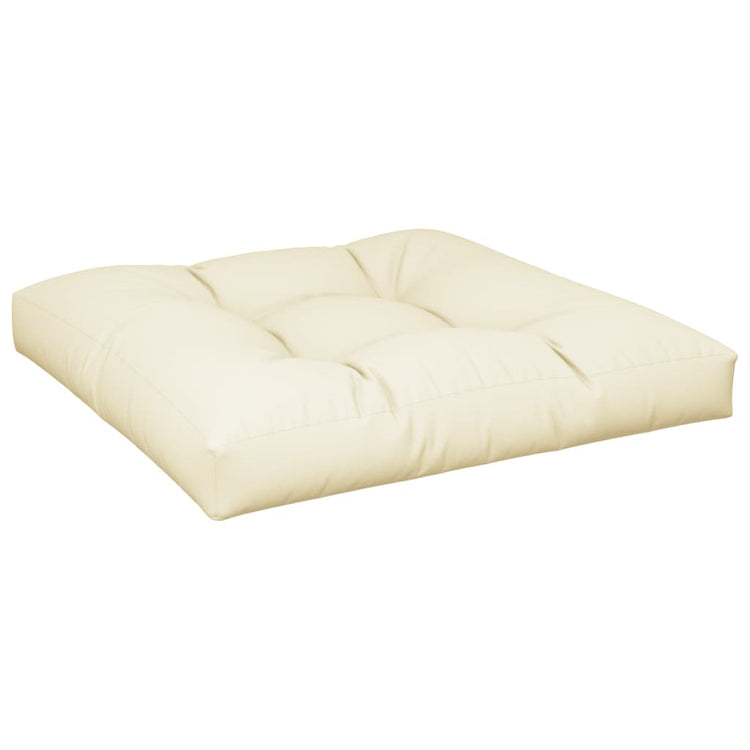 VidaXL coussin palette 80x80x12 cm tissu couleur crème