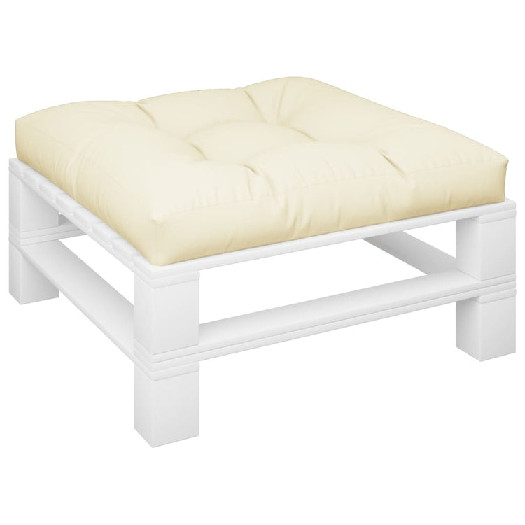 VidaXL coussin palette 80x80x12 cm tissu couleur crème
