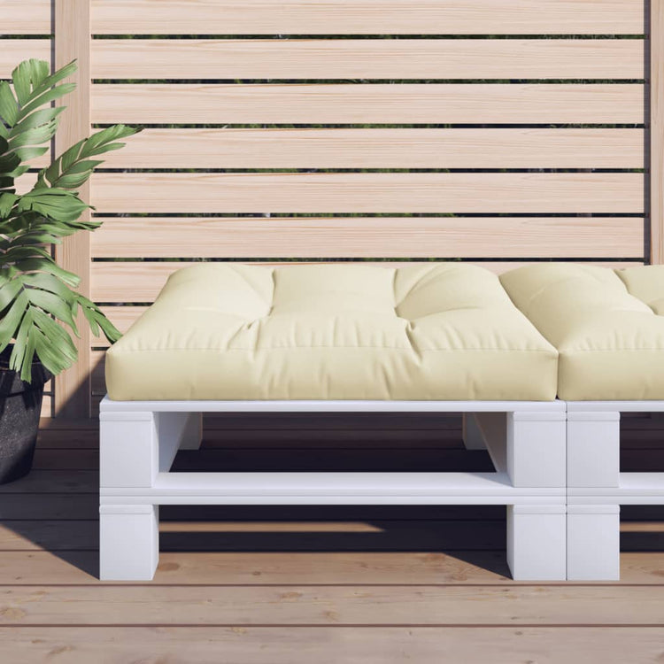 VidaXL coussin palette 80x80x12 cm tissu couleur crème
