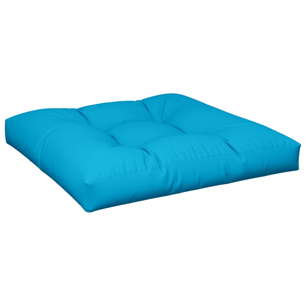 Coussin de palette vidaxl 80x80x12 cm tissu bleu