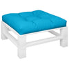 Coussin de palette vidaxl 80x80x12 cm tissu bleu