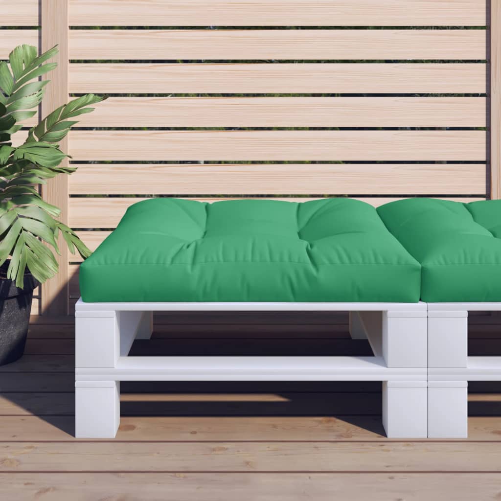 Coussin de palette vidaxl 80x80x12 cm en vert