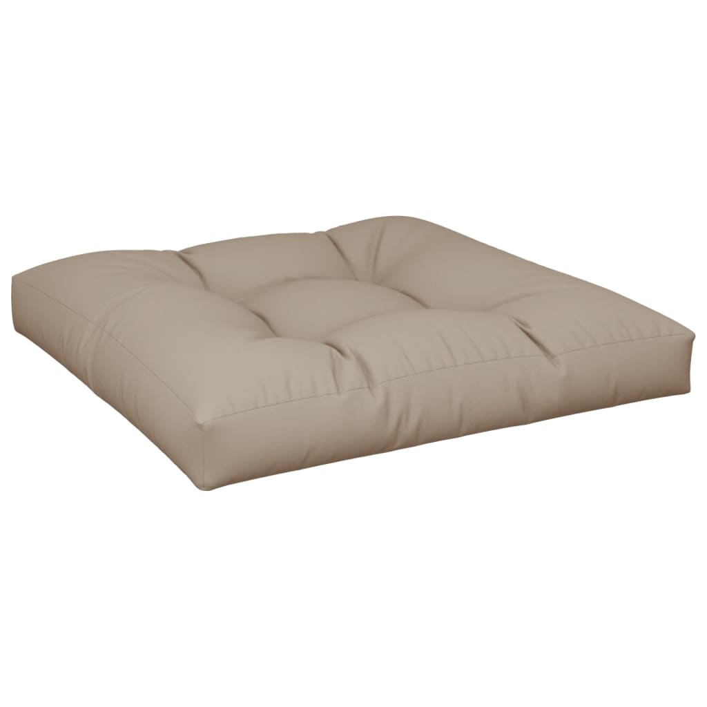 Coussin de palette vidaxl 80x80x12 cm tissu taupe