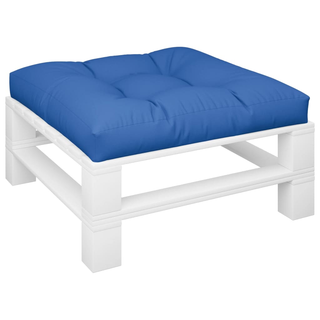 Coussin de palette vidaxl 80x80x12 cm tissu bleu royal