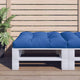 Coussin de palette vidaxl 80x80x12 cm tissu bleu royal