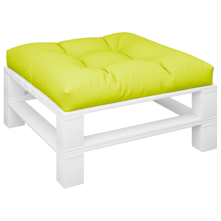 Coussin de palette vidaxl 80x80x12 cm en tissu vert transparent