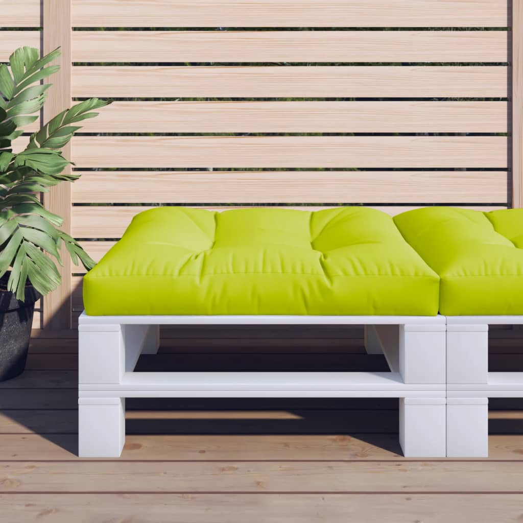 Coussin de palette vidaxl 80x80x12 cm en tissu vert transparent