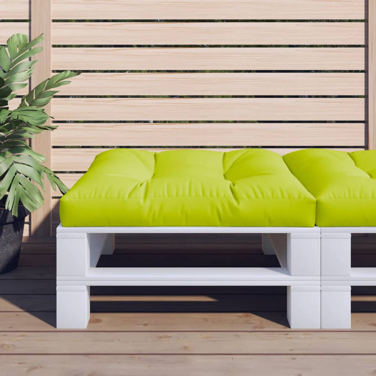 Coussin de palette vidaxl 80x80x12 cm en tissu vert transparent