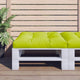 Coussin de palette vidaxl 80x80x12 cm en tissu vert transparent